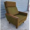 Danish High Back Chair Teak Arm Tops